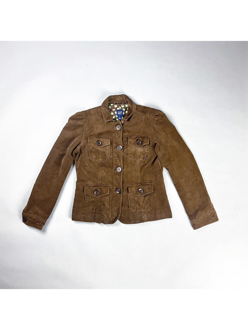 Vintage GAP Women's Brown Corduroy Button-Up Jacket